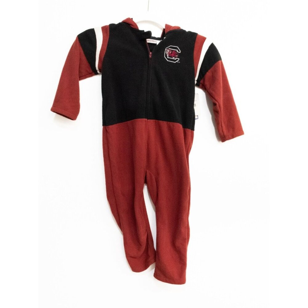 Mascot Wear Boys Red Black Polyester Bodysuit Hooded Long Sleeve 4T